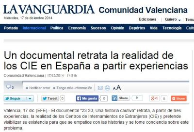 Noticia LaVanguardia 23 30 CIE